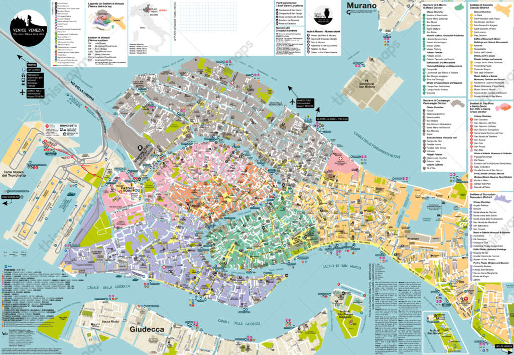 Mappa di Venezia thiswaymaps mappe personalizzate