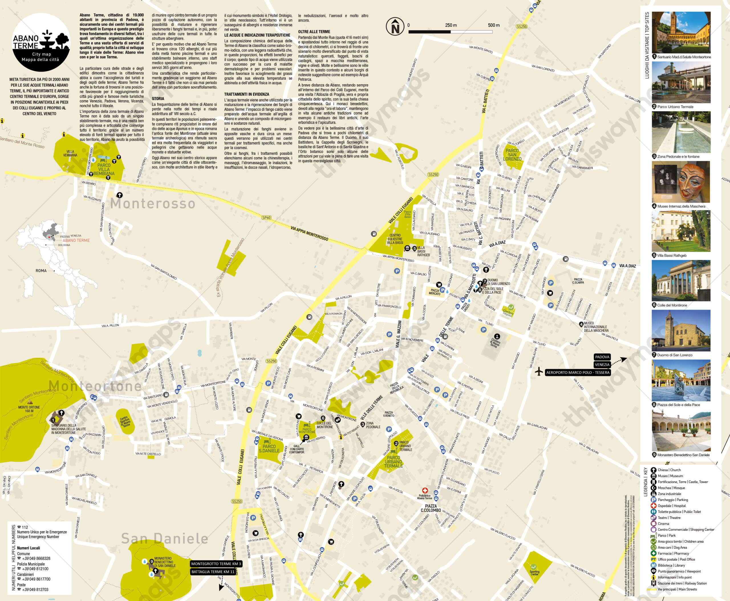 Mappa di Abano Terme zoom