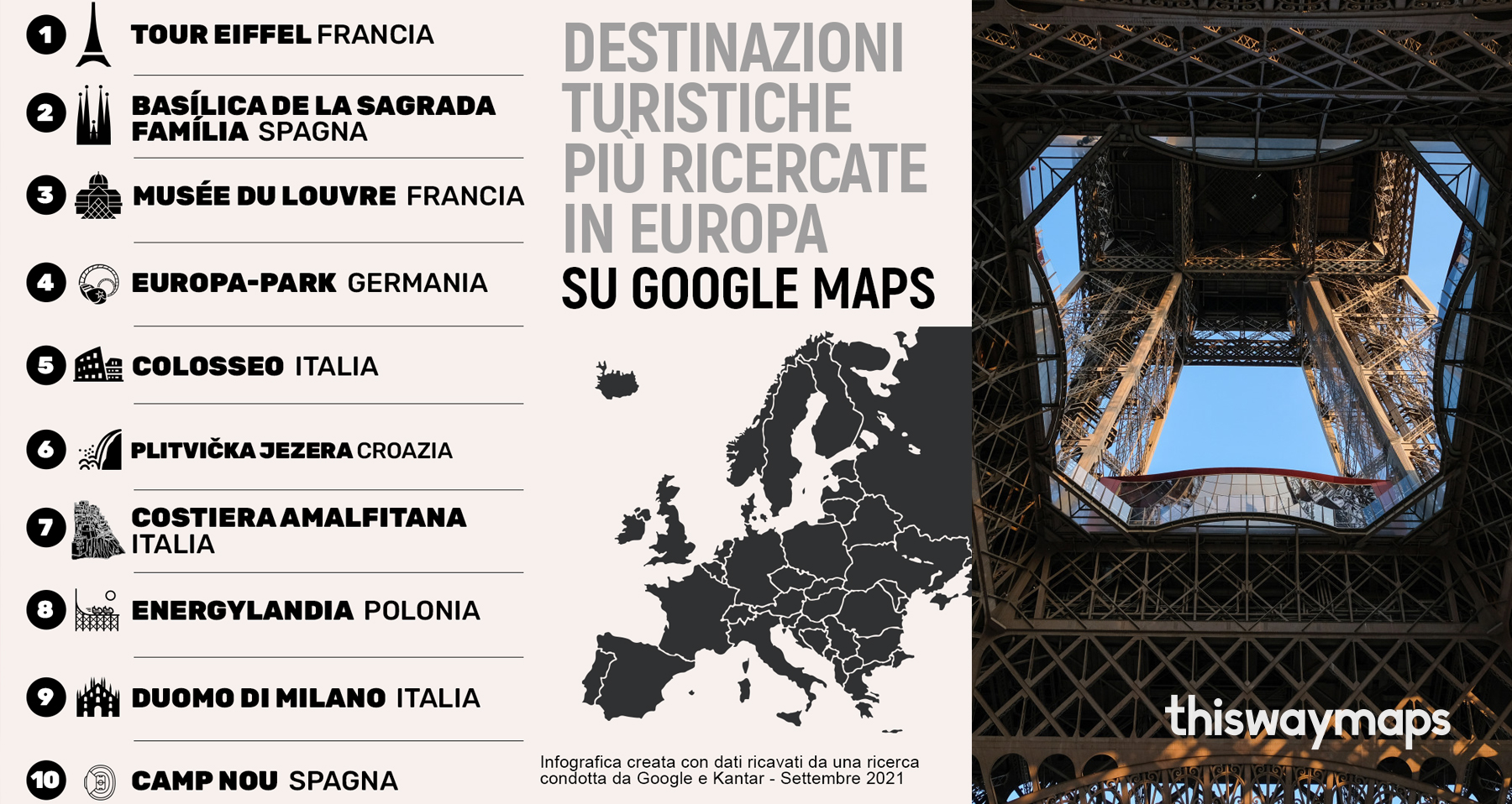 Google maps e le destinazioni turistiche più visitate
