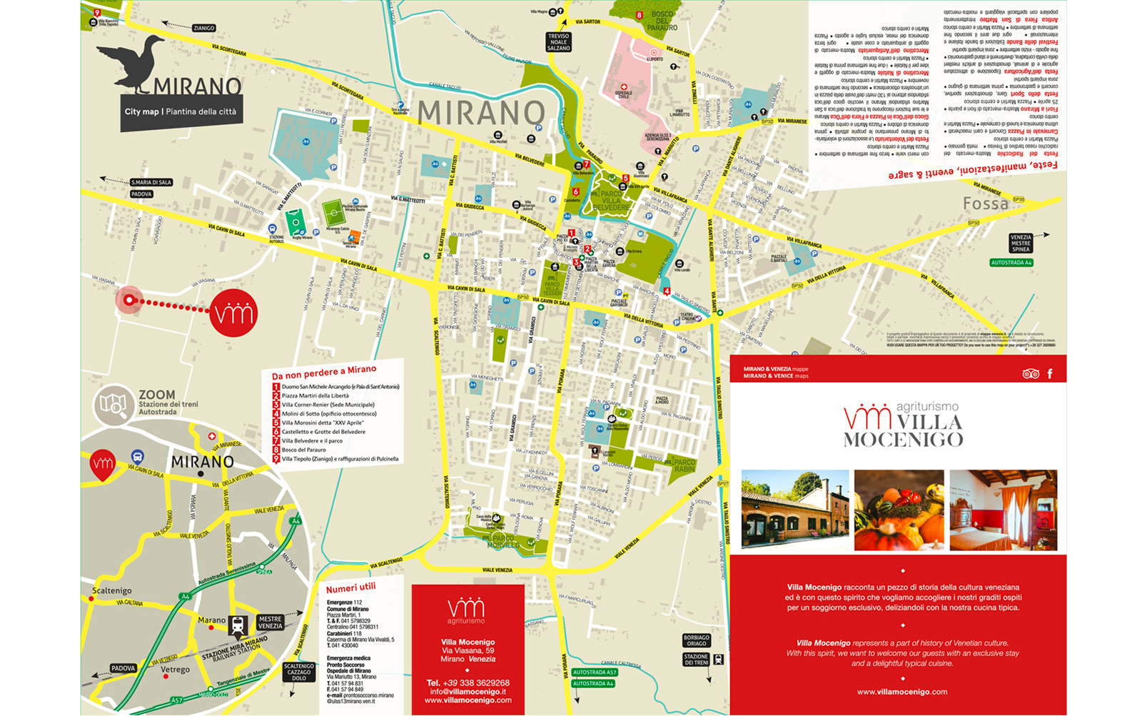 Mappa Pieghevole di Villa Mocenigo