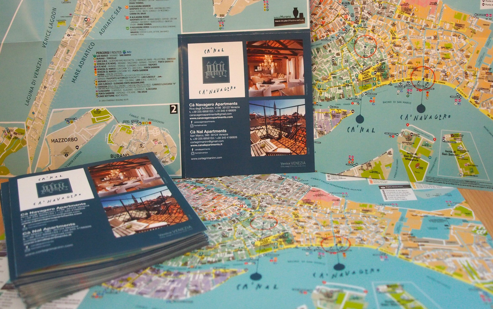 Stampa mappa Ca' Navagero Ca' Nal Venezia formato small A3