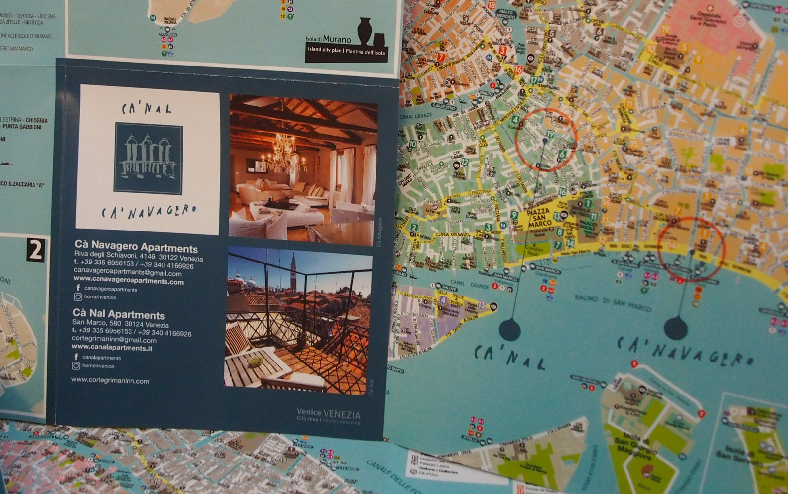 Stampa mappa Ca' Navagero Ca' Nal Venezia formato small A3