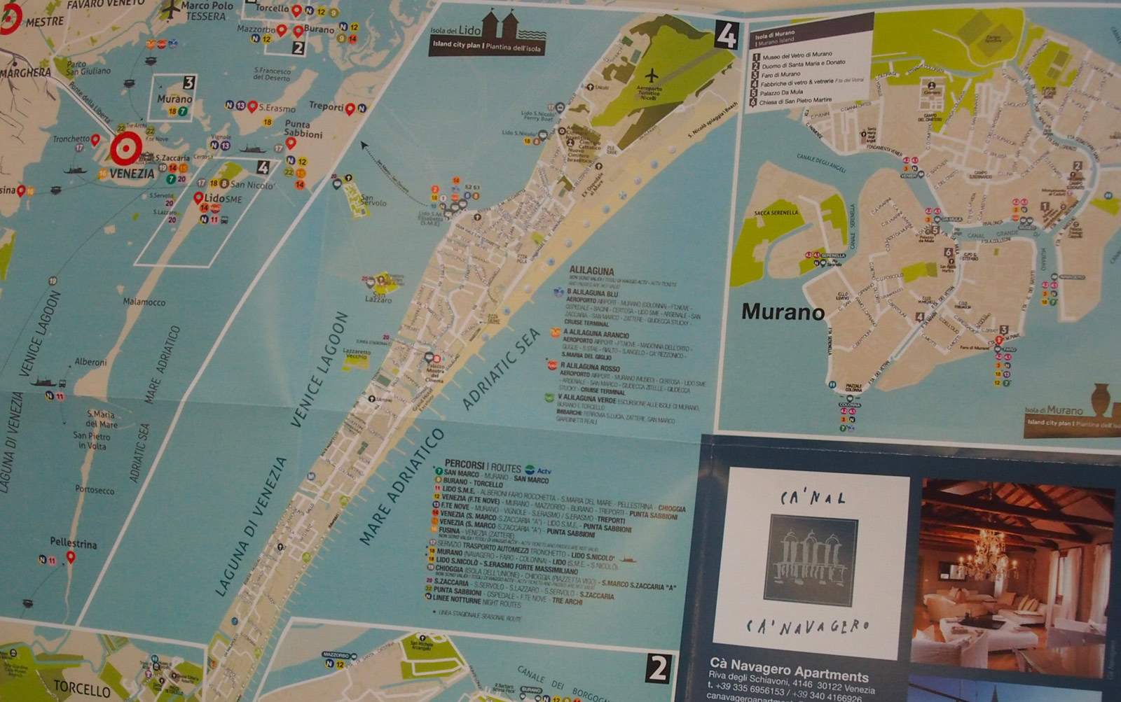 Stampa mappa Ca' Navagero Ca' Nal Venezia formato small A3