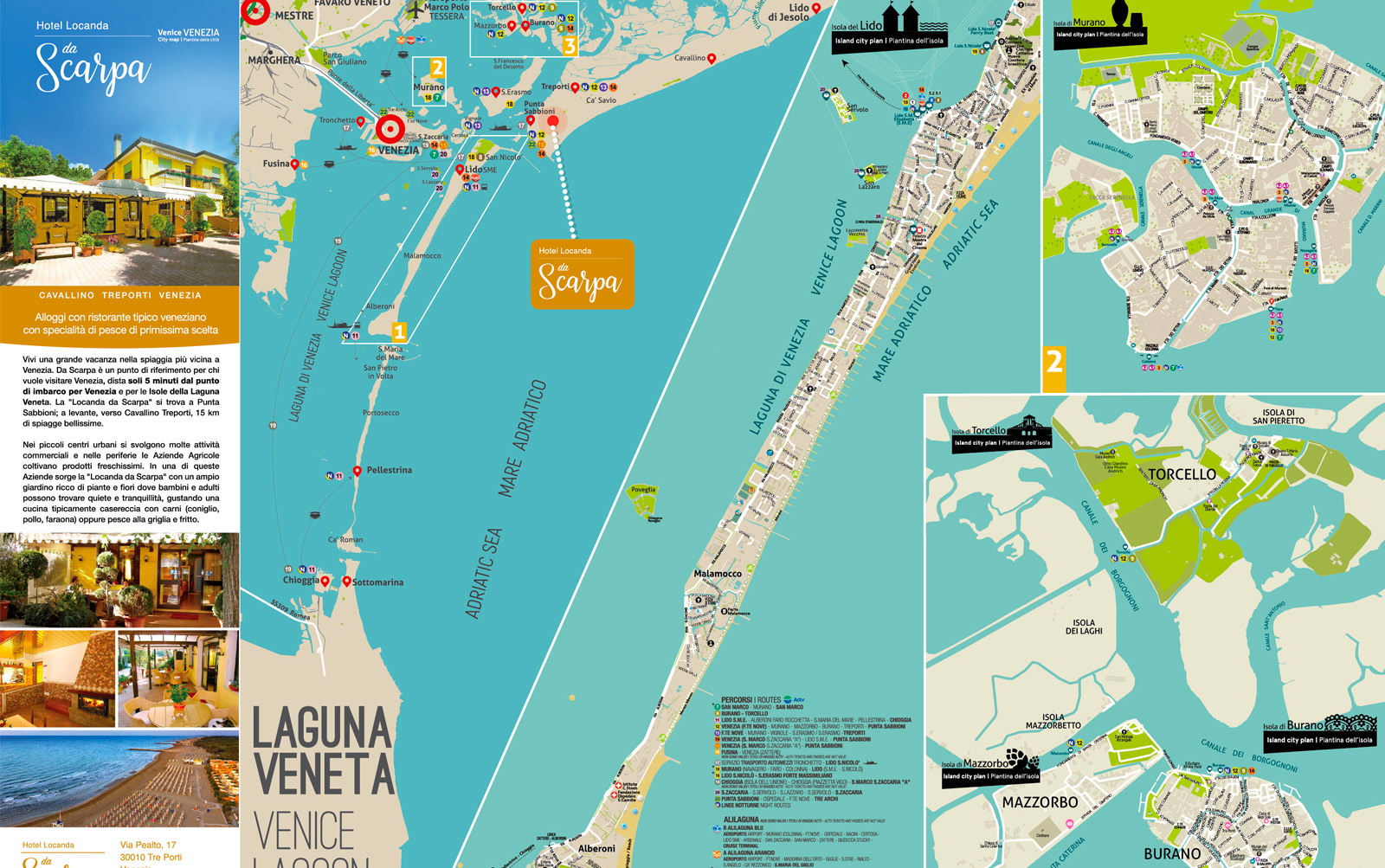 Mappa Pieghevole per Locanda Scarpa