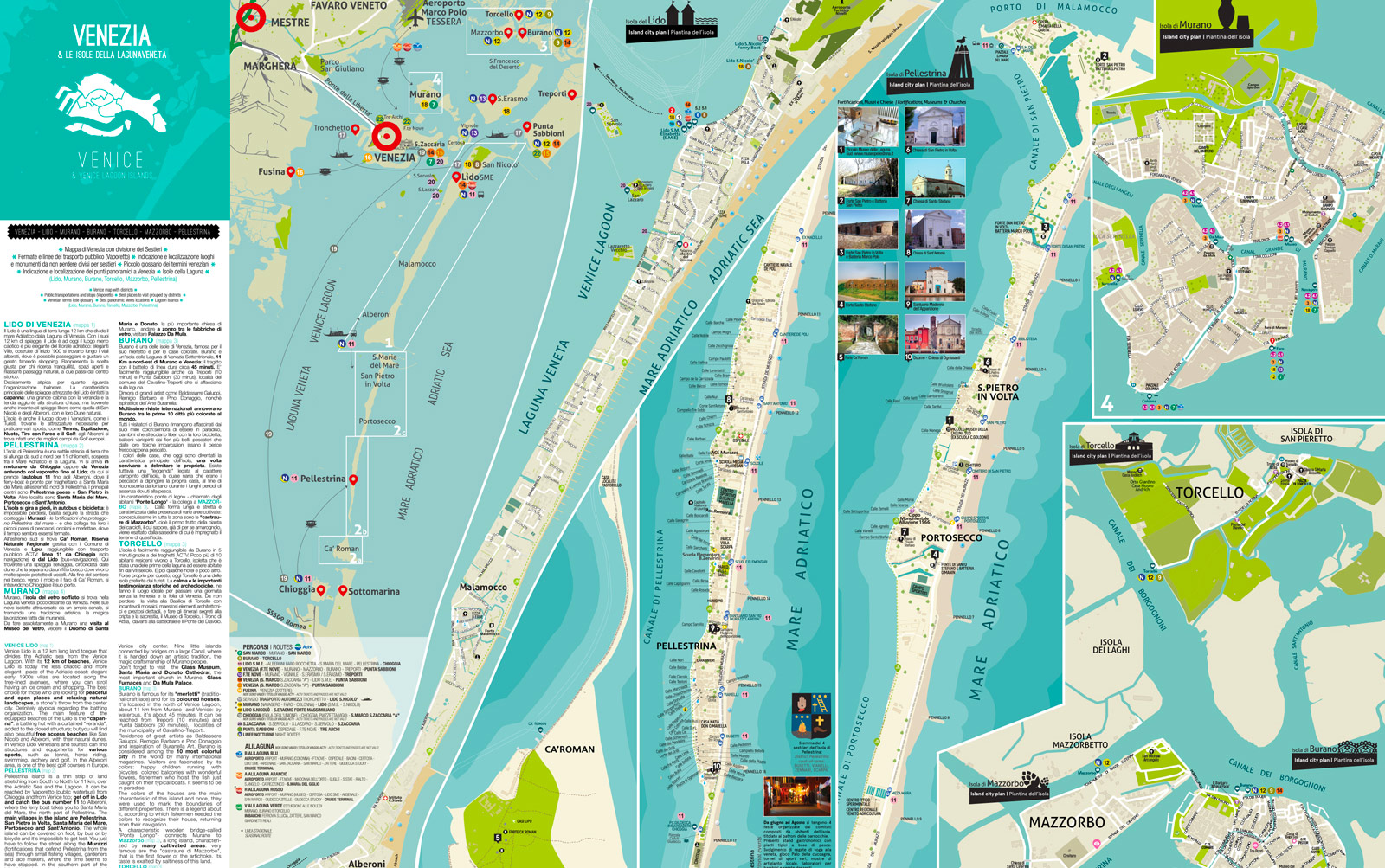 Mappa Pieghevole Turistica di Venezia