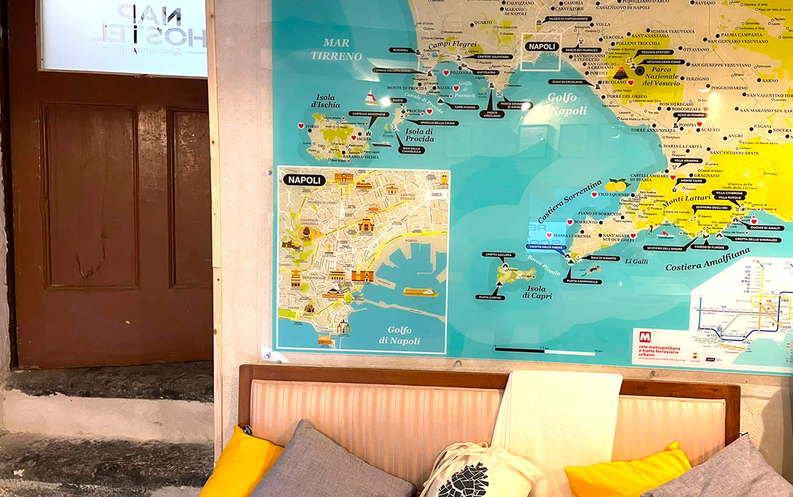 Mappa su Plexiglass per Nap Hostel Spaccanapoli