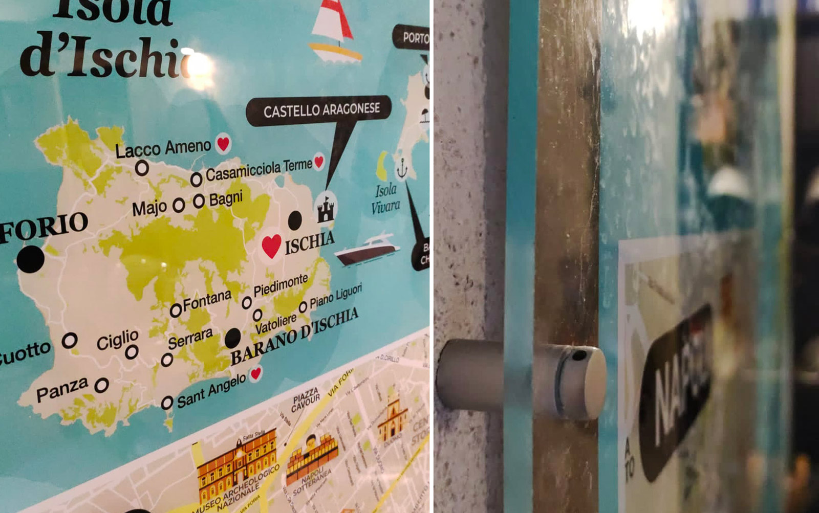 Mappa su Plexiglass per Nap Hostel Spaccanapoli