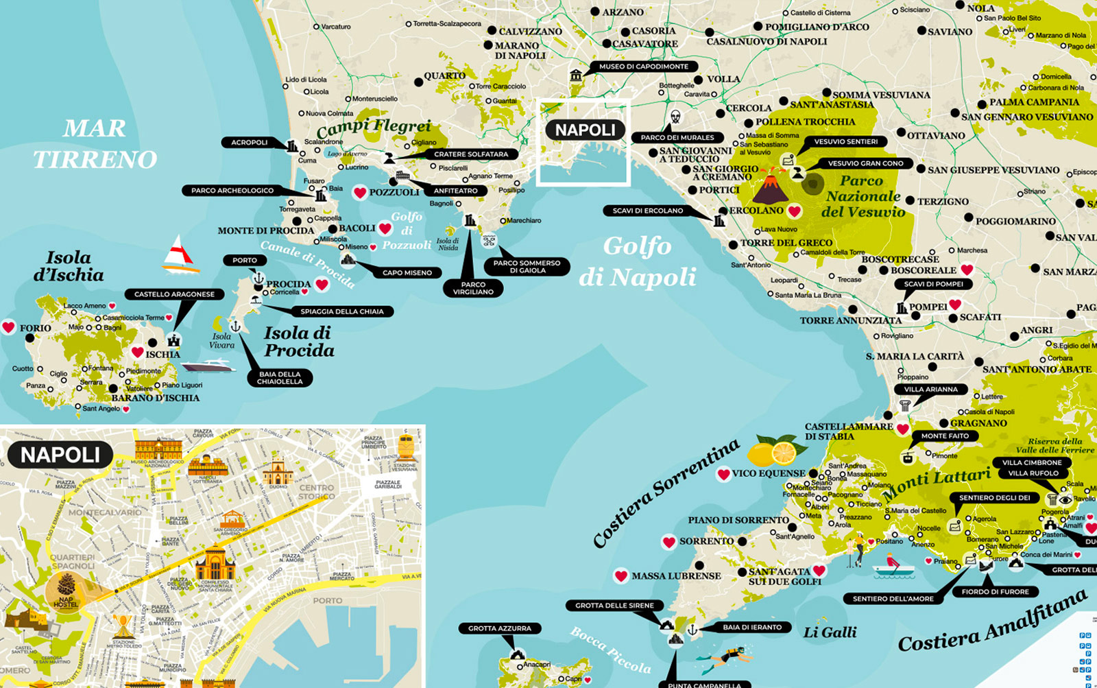 Mappa su Plexiglass per Nap Hostel Spaccanapoli