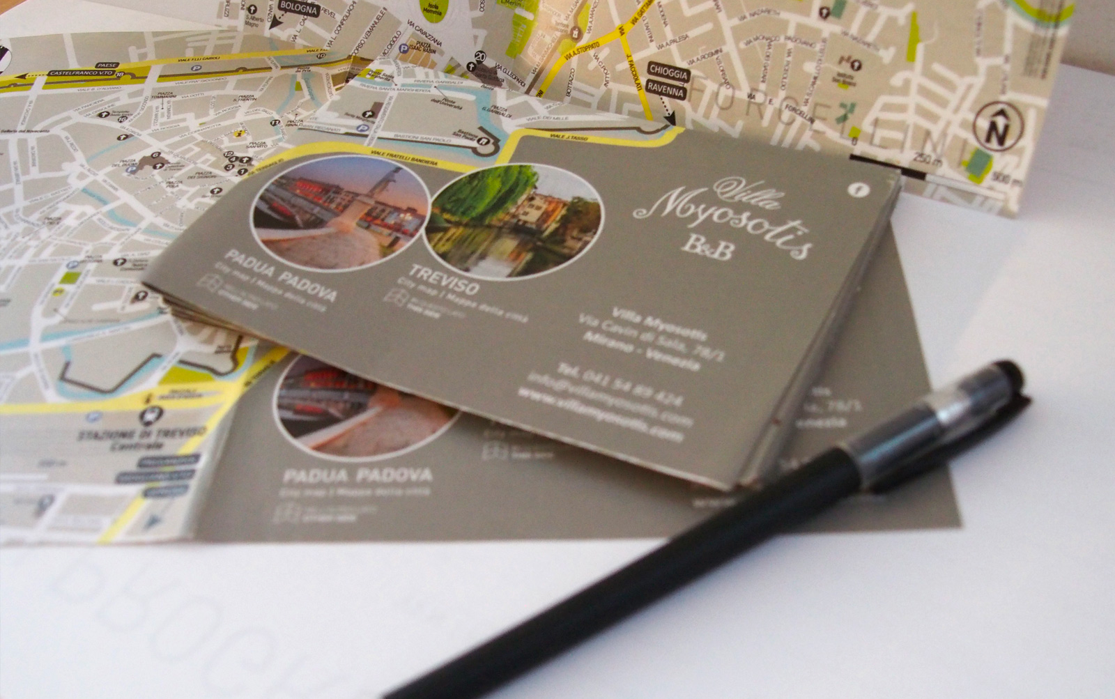 Mappe di Padova e di Treviso per Villa Myosotis: rifugio di charme nel cuore del Veneto