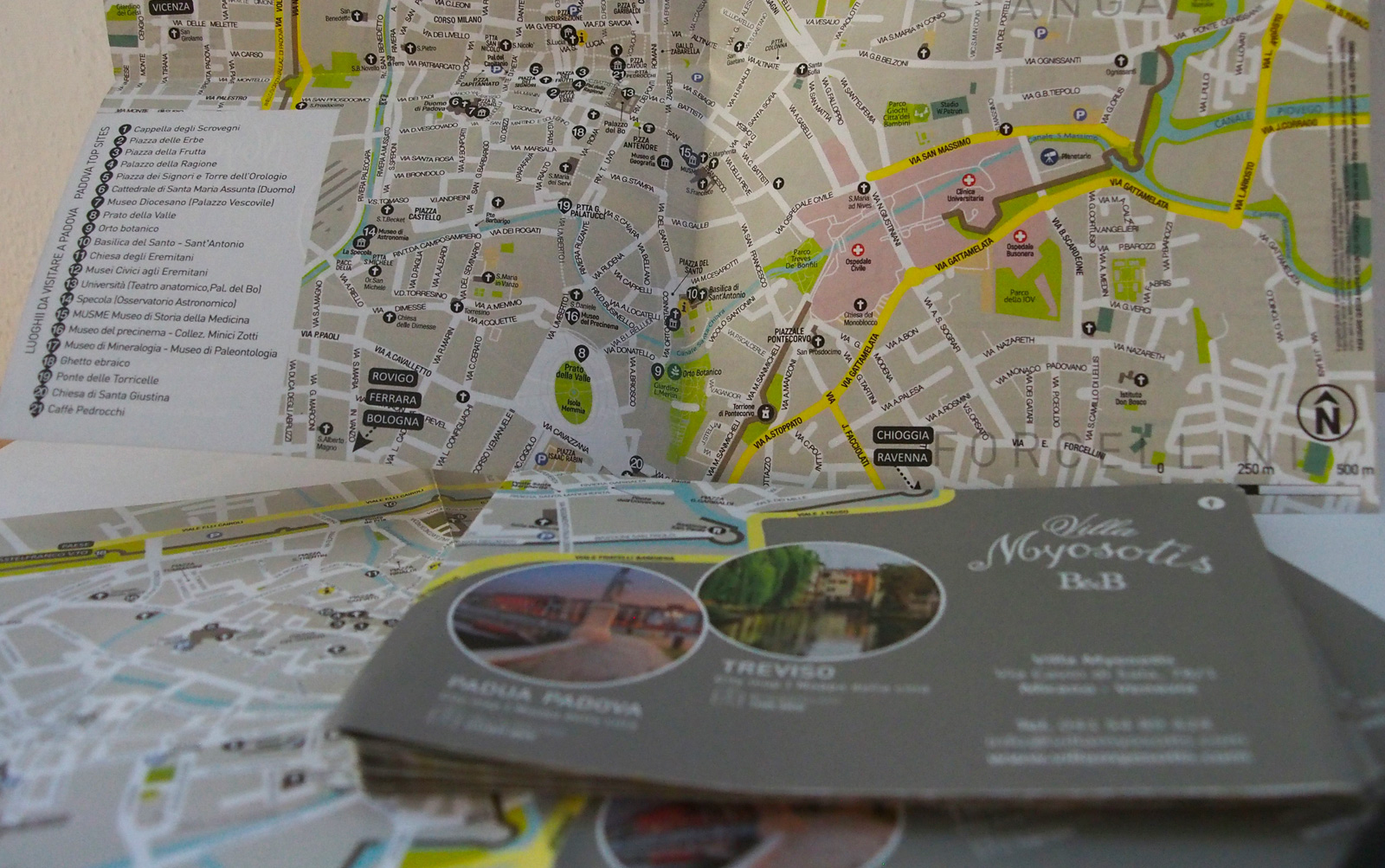 Mappe di Padova e di Treviso per Villa Myosotis: rifugio di charme nel cuore del Veneto